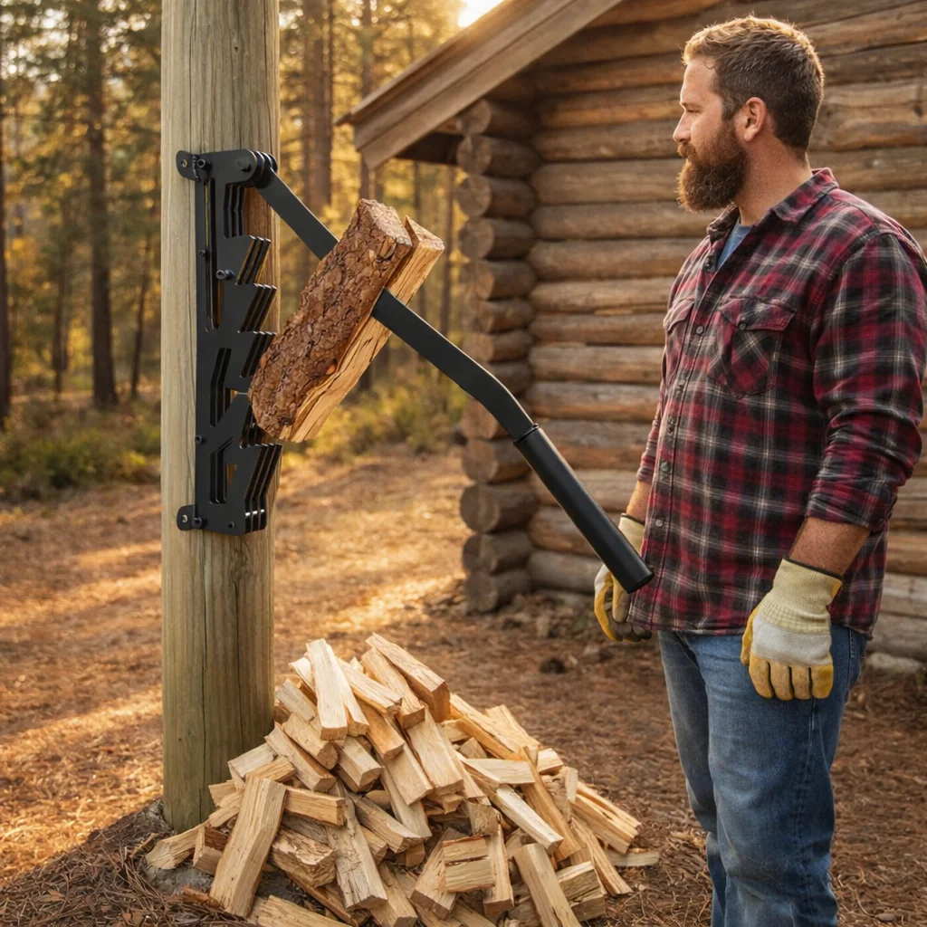 Vedklyv Väggmonterad för Enkel Vedklyvning - lifestyle view